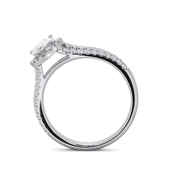 Lena Pear Split Halo Ring