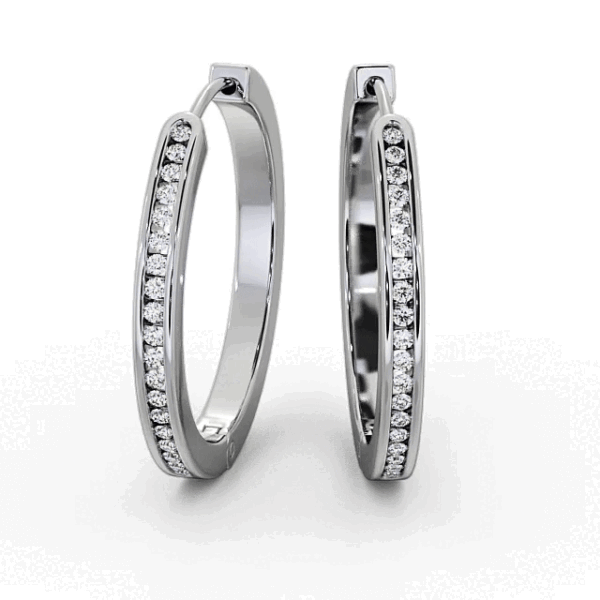 Ravienne Round Channel Hoop Earrings